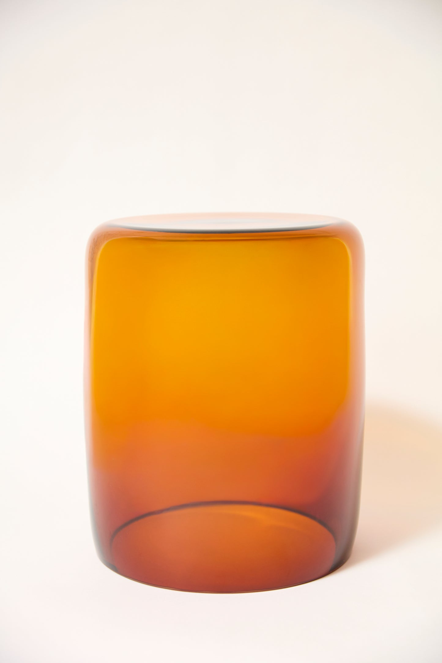 drum table in tobacco