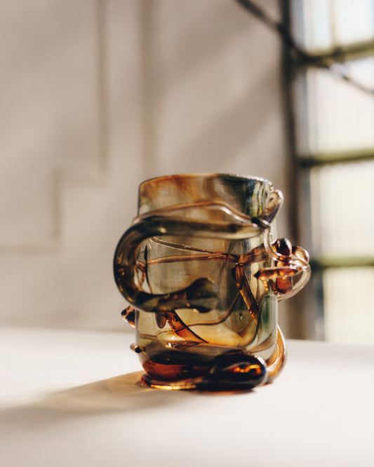vine glass in smoky quartz