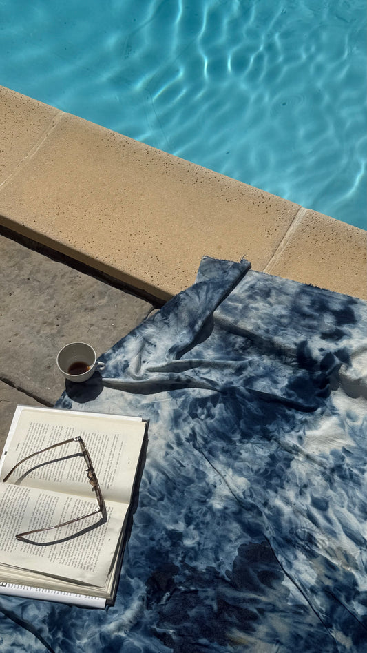 Raw Silk Beach Throw in Splash