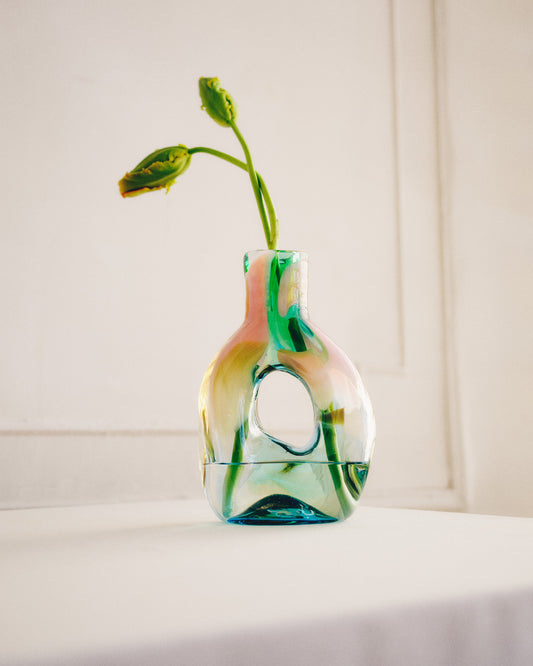 glass nebula vase