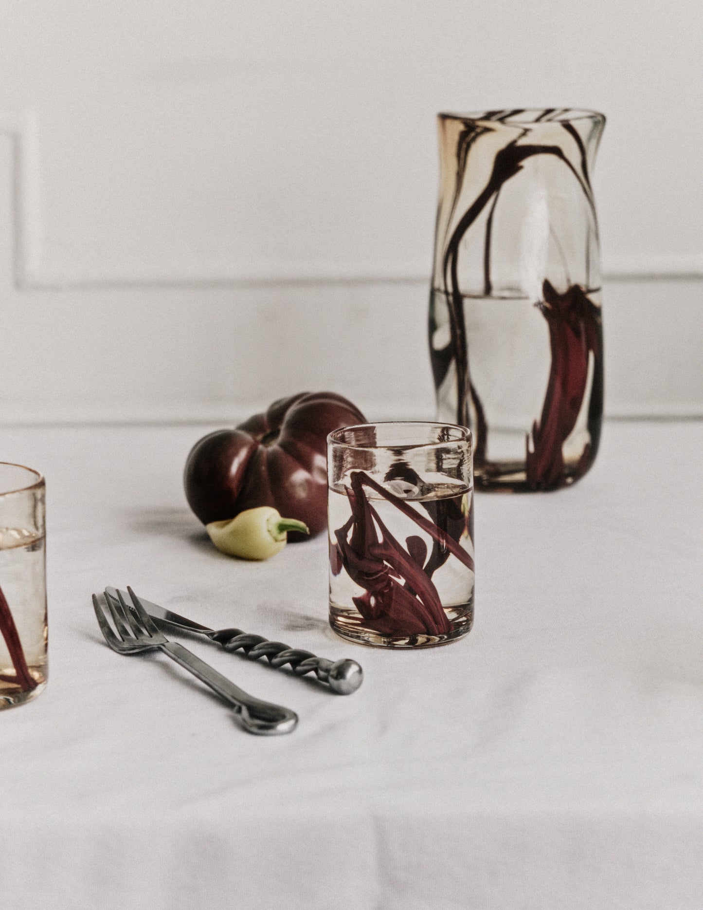 Handblown Glass in Amaranth