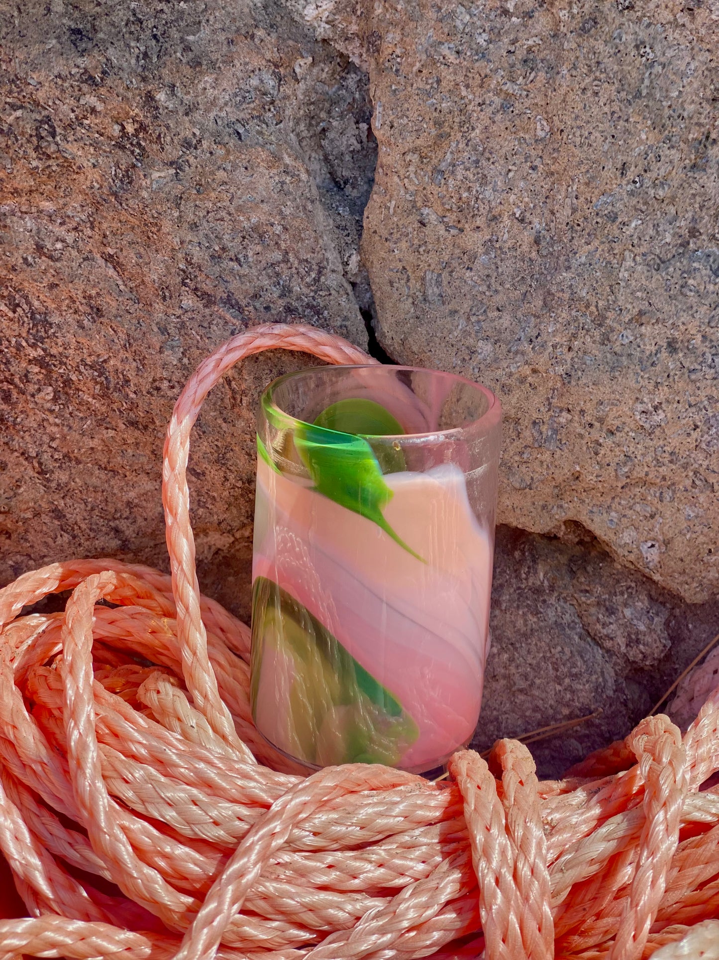 Hand Dyed Watermelon Glass