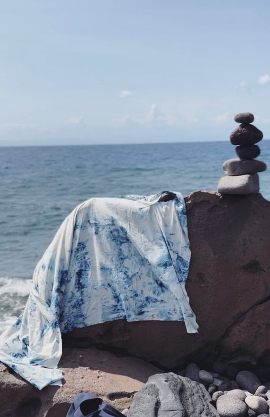Raw Silk Beach Throw in Splash