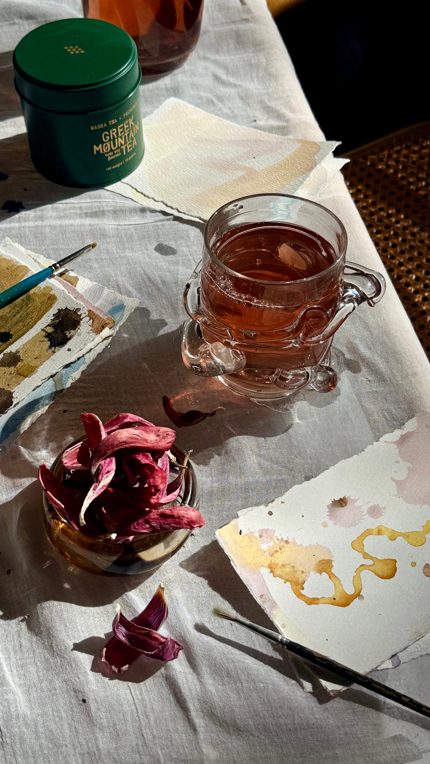 Tea + flower dyeing workshop 4/25 3-5pm