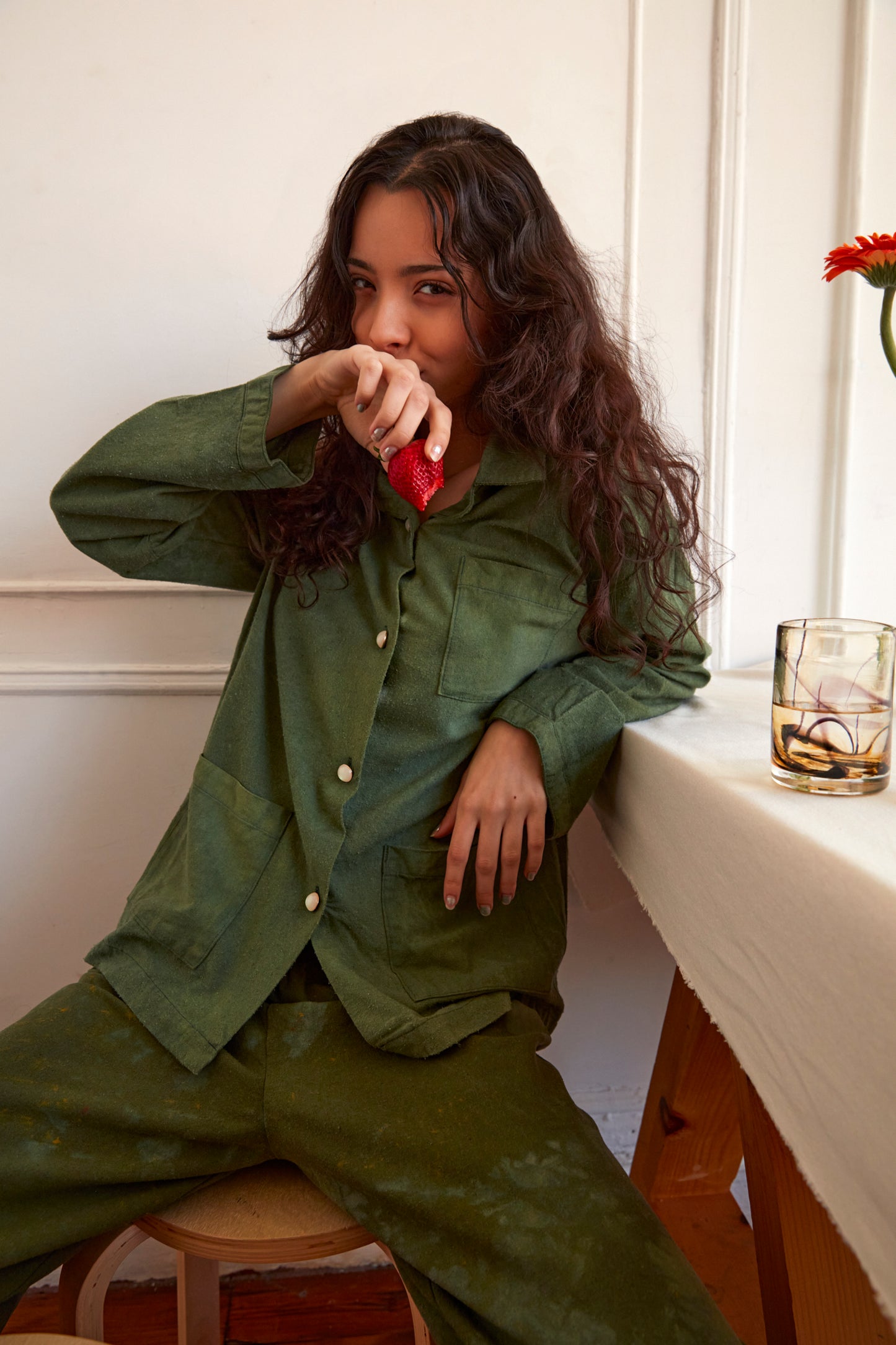 Sample Sale Leisure Pant in Forest