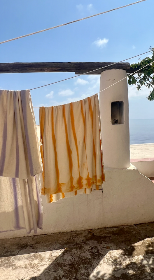 Raw Silk Beach Throw in Banda