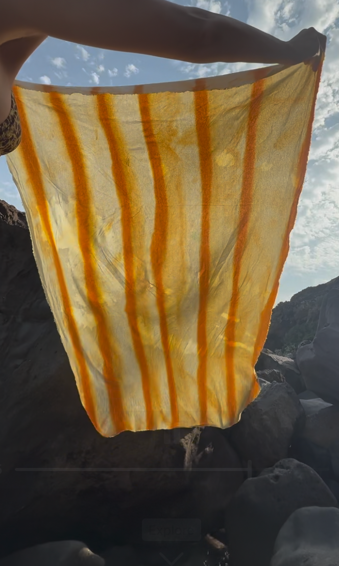Raw Silk Beach Throw in Banda