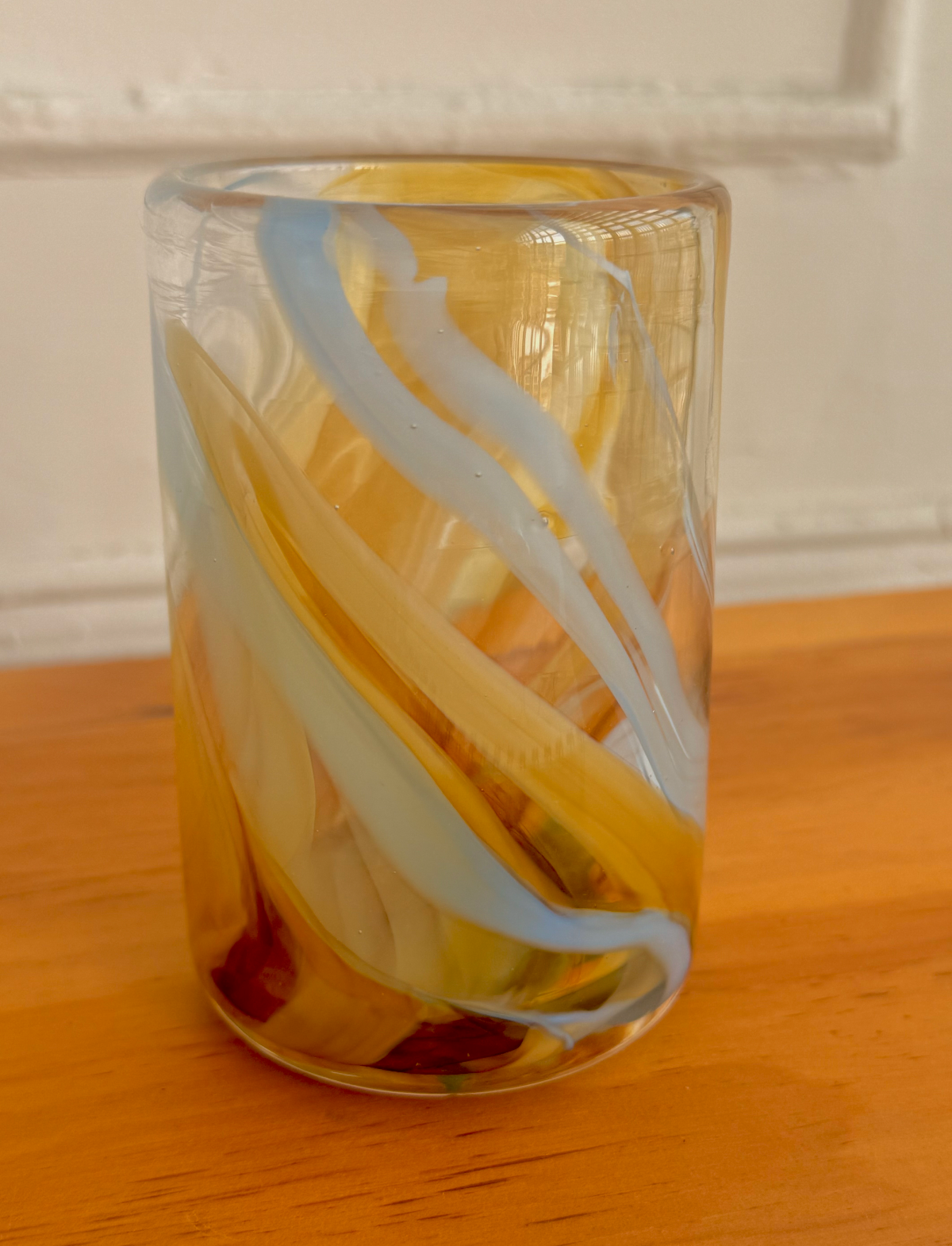 sample sale glass sky blue + amber #3